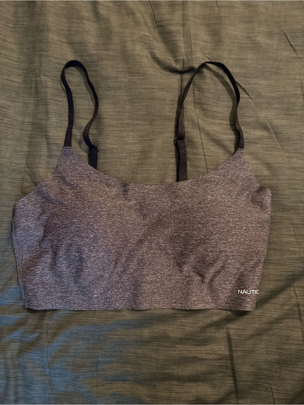 Nautica Gray Seamless Bralette with Adjustable Straps